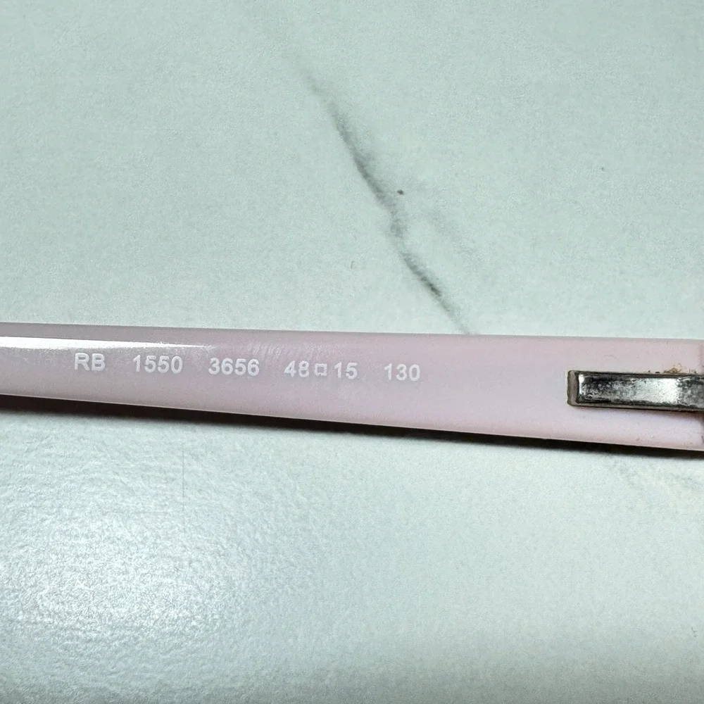Ray-Ban RB 1550 3656 Pink Rectangular Eyeglass Frames 48-15-130